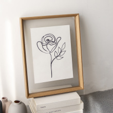 透明相框摆台7寸8八书法字画装裱画框摆件标本拍立得展示架A4木框