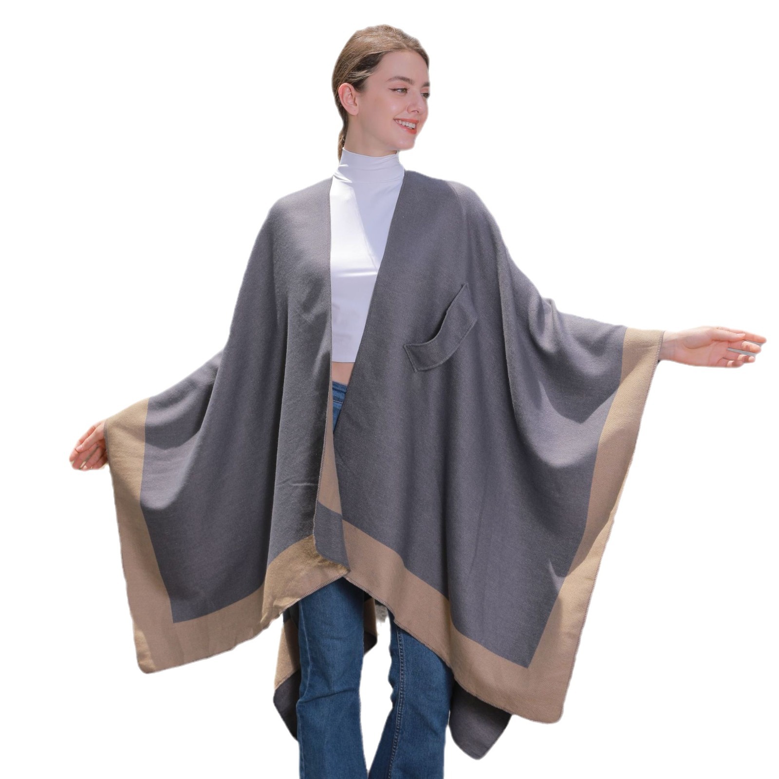 Amazon venta en caliente correa de doble cara camisa de cachemira para mujeres europeas y estadounidenses al por mayor comercio exterior