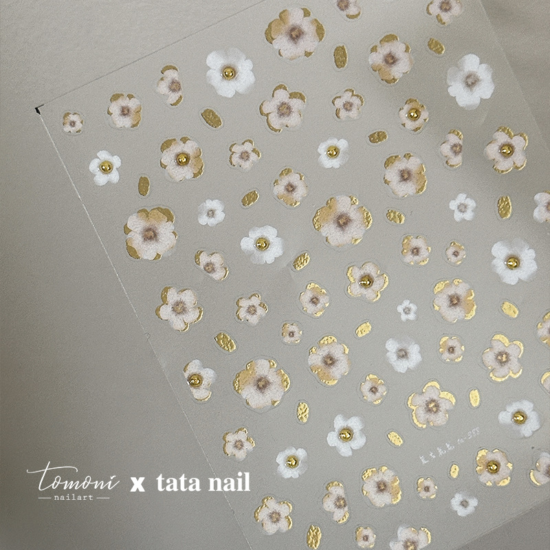 Red de celebridades de la red nueva flor de metal de diamantes de cristal pequeña pegatina de uñas difuminado japonés uñas retro flor retro TA388 al por mayor