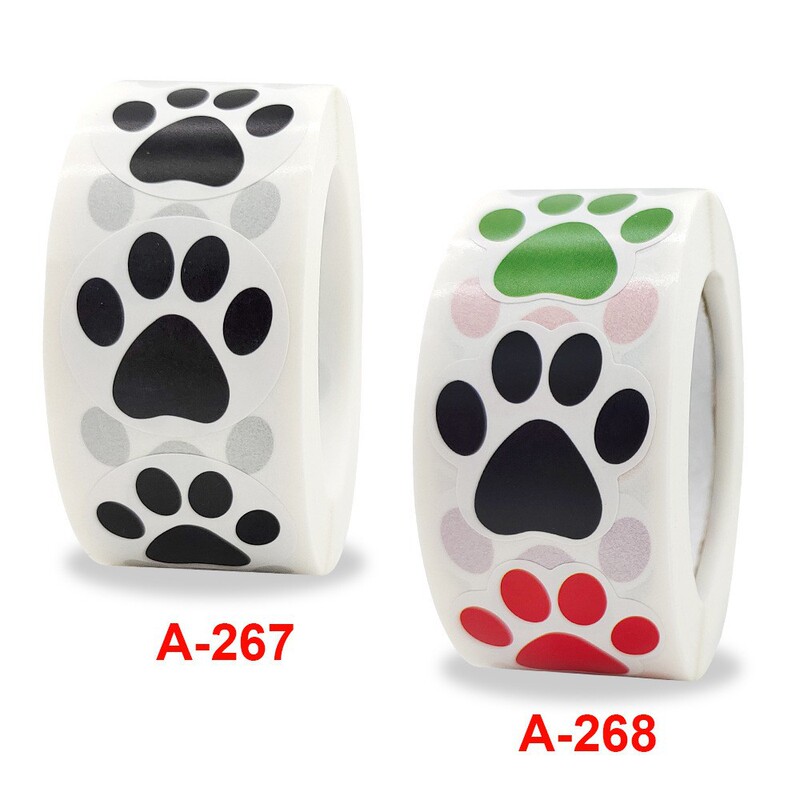 Amazon's Hot-Selling Roll Pet Dog Paw Stickers Self-Adhesive Labels Animal-Shaped Wall Decals Children's Toy Stickers Amazon's Hot-Selling Roll Pet Dog Paw Stickers Self-Adhesive Labels Animal-Shaped Wall Decals Children's Toy Stickers