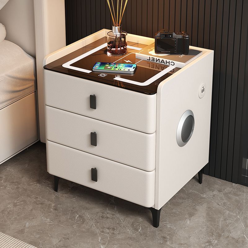 Inteligente multifuncional madera sólida recargable casera cabecera inalámbrica lujosa cabecera de cama moderna y simple bloqueo de huellas dactilares dormitorio