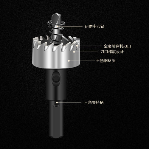 Metal hole opener stainless steel high speed steel hole opener iron plate aluminum pipe aluminum alloy plastic metal hole expander