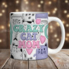 3D Mother's Day DOG ceramic coffee Mark cup cat tea cup MOM new Crazy Lady Coffee