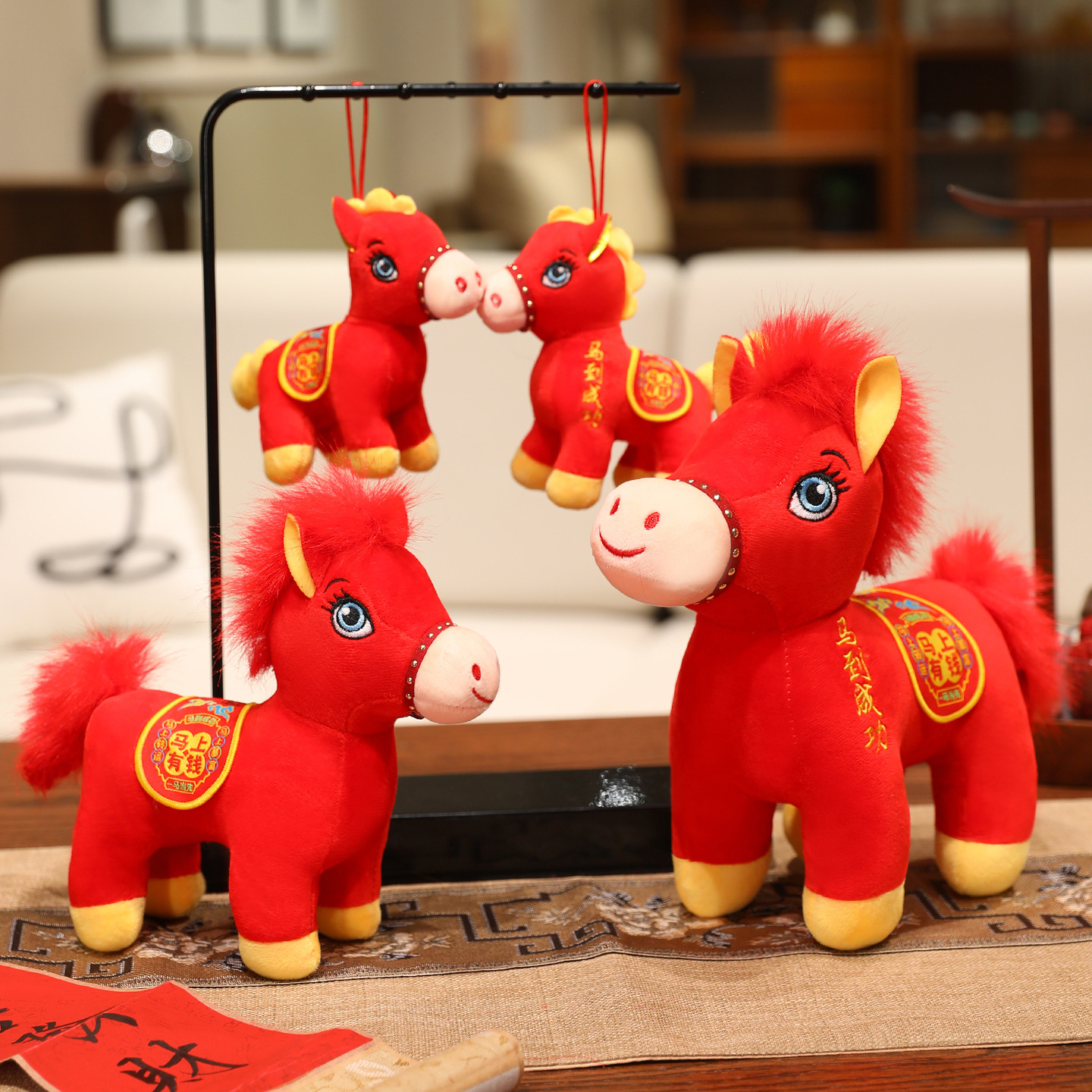 2026 Year of the Horse Mascot Doll Stuffed Toy Get Rich Saddle Pony Doll Doll Customized Logo