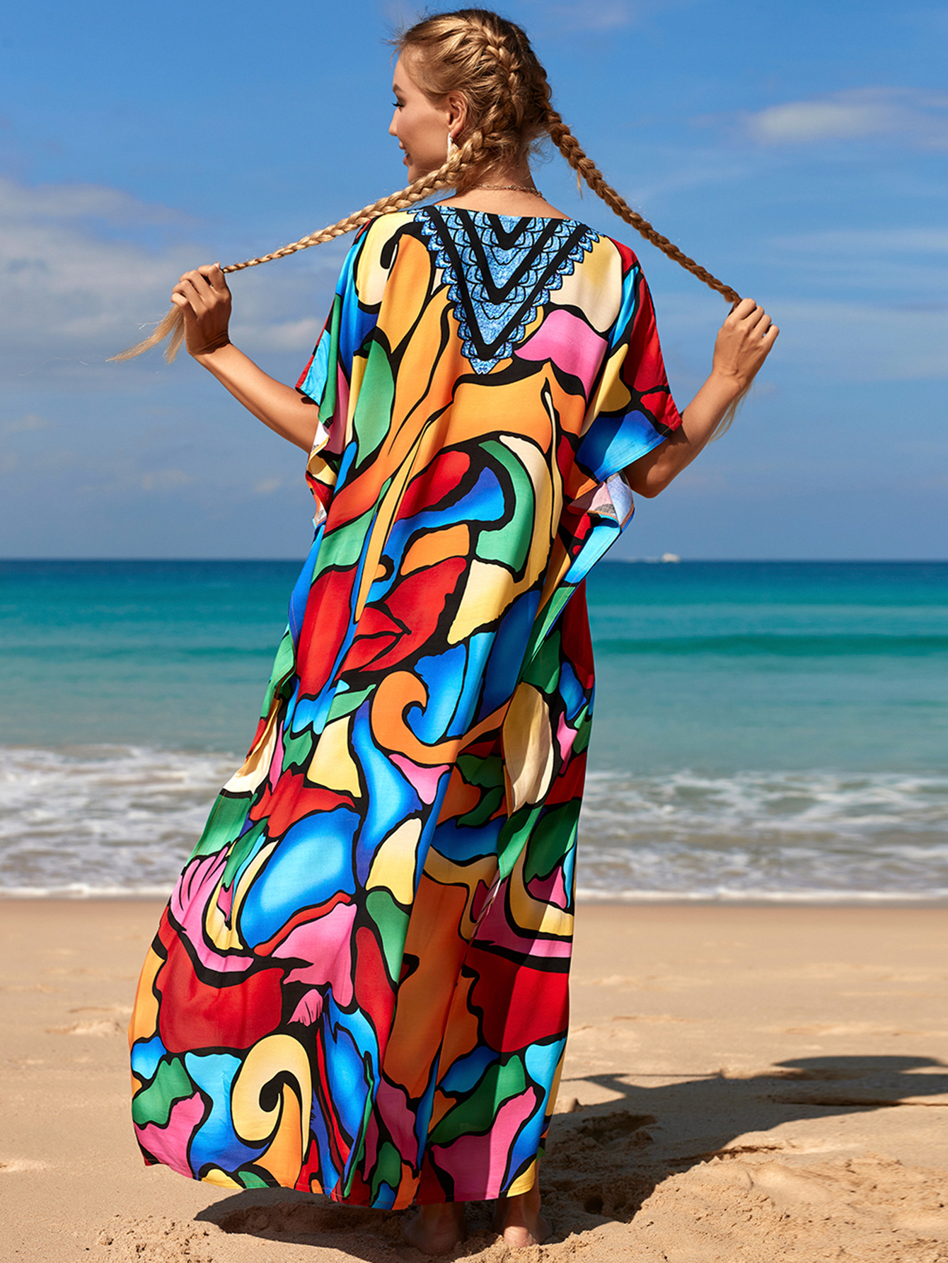 Women's Color Block Bohemian Cover Ups display picture 22