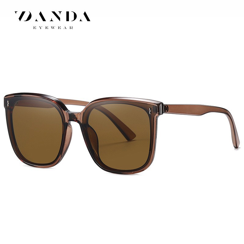 2021 nuevas gafas de sol tr6304 moda gafas sol gran marco protección UV HD lente nylon