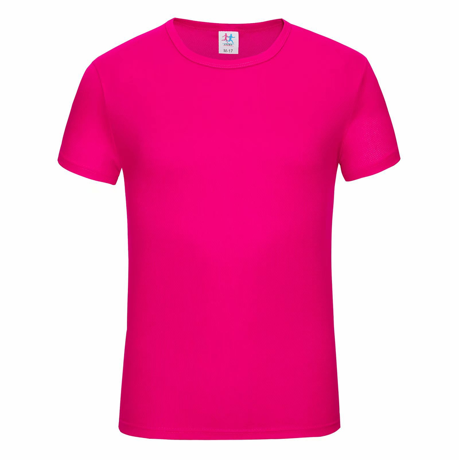 Camiseta de verano impresa rápida ropa seca de cuello redondo de manga corta maratón camiseta publicitaria de malla camiseta cultural logotipo impresa ropa de trabajo