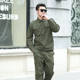 Summer Shirt Work Clothes suit Men's Pure Cotton Outdoor Labor Protection Thin Workwear Women's Factory Army Green Military Training Clothes logo