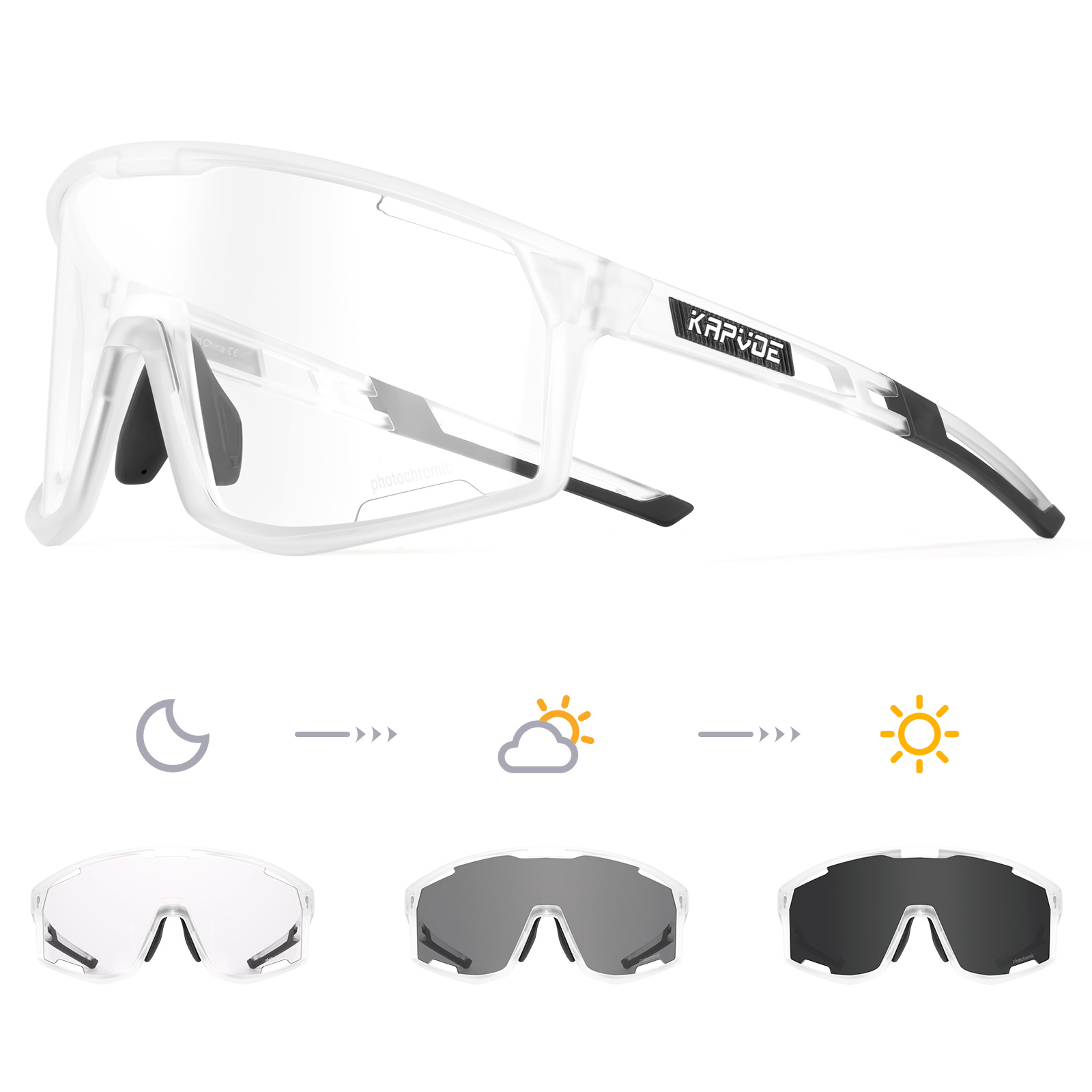 Gafas Fotocromáticas para Ciclismo de TR90, Fotocromático y Cortavientos, para Montañismo y Senderismo image 5