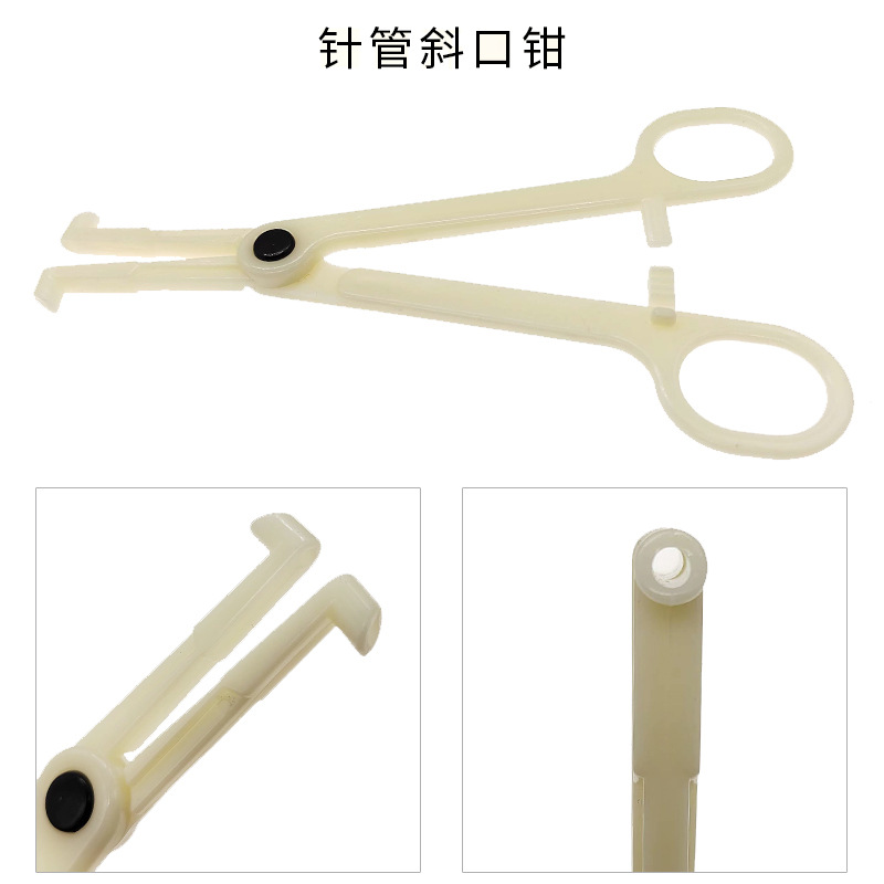 Herramientas de belleza equipo de tatuaje al por mayor alicates de plástico desechables boca redonda triángulo oblicuo fabricante de fuente de apertura