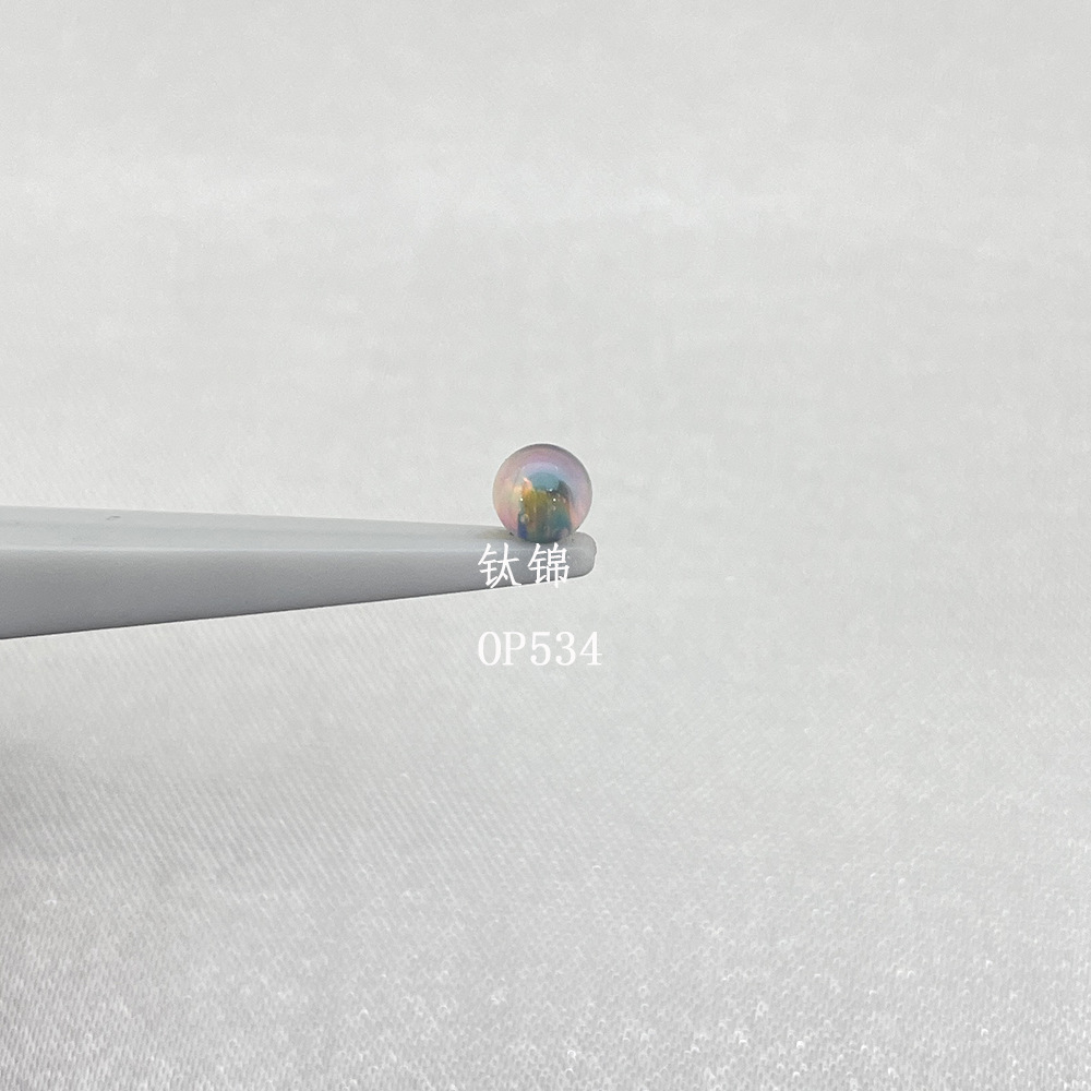 Astmf 136チタン合金極光オーストラリア宝キャンディー色ゼリーオーストラリア宝欧泊舌釘耳釘唇釘穿刺アクセサリー