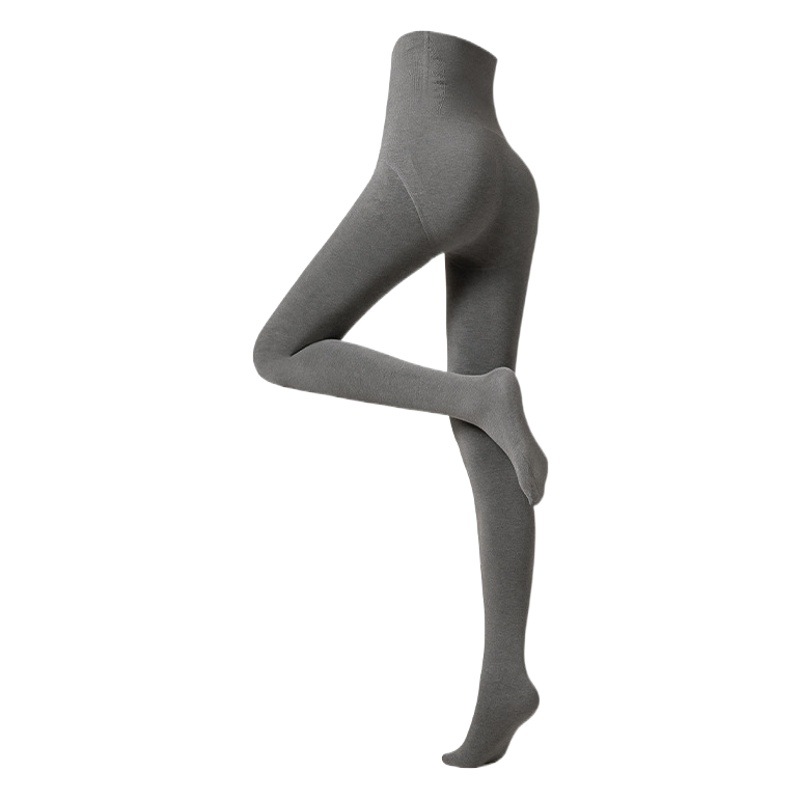 High-Waisted Butt-Lifting Leggings for Tall Women, Winter Outerwear, 2025 New Style, Extra Long, Fleece-Lined, Thickened Gray Pantyhose