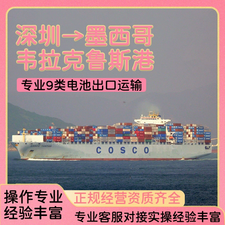 Литиевая батарея Шэньчжэнь морской транспорт в Мексиканский порт Веракрус FCL/LCL Двойная очистка с налогом на дверь CIF/DDP