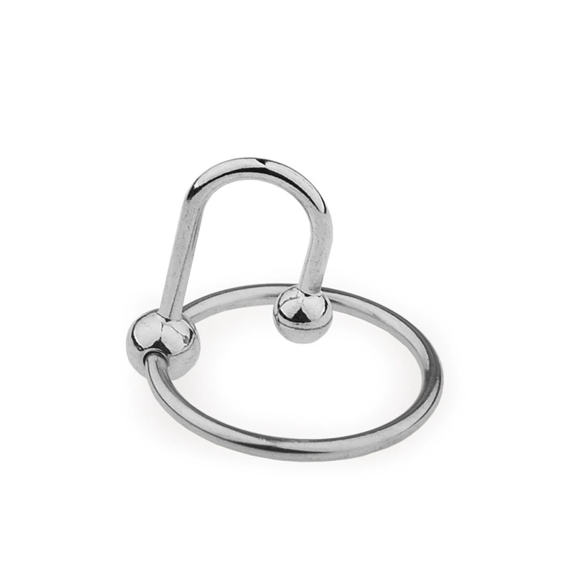 Сексуальные игрушки SM кольцо для пениса металл секc задержка одиночное крючковое кольцо твердый суть кольцо лошадиное глазное расширение замок эякуляции D-036
