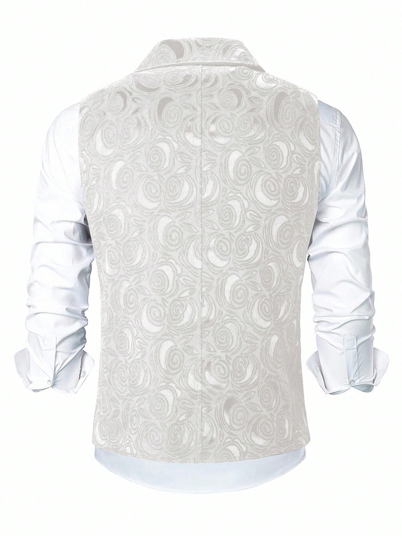 Gilet De Costume Homme Croisé Avec Chaîne Style Européen_voghion.com