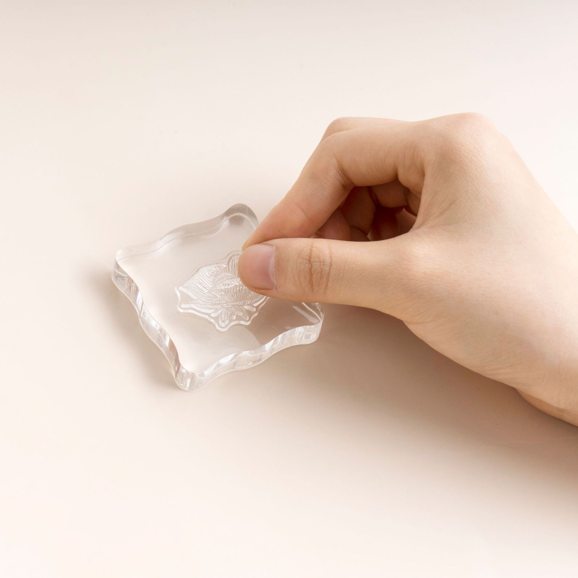 Mango de sello de acrílico placa de sello diario accesorios DIY herramienta de gran tamaño pequeño sello transparente a juego trabajador