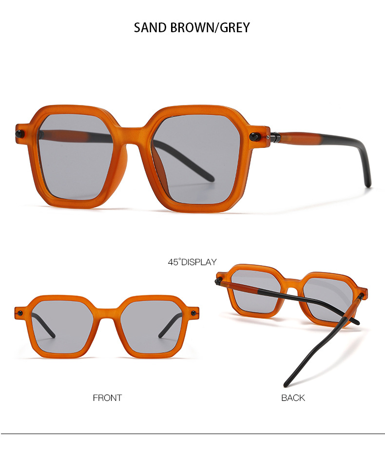 Fashion Color Block Ac Square Patchwork Full Frame Optical Glasses display picture 10