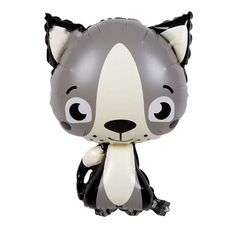 Cartoon balloon, zebra, tiger, giraffe