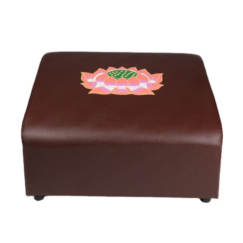 Lotus worship cushion kneeling cushion kneeling bench Buddha before kneeling cushion Buddha kneeling cushion Zen cushion worship bench leather cushion Buddhist supplies