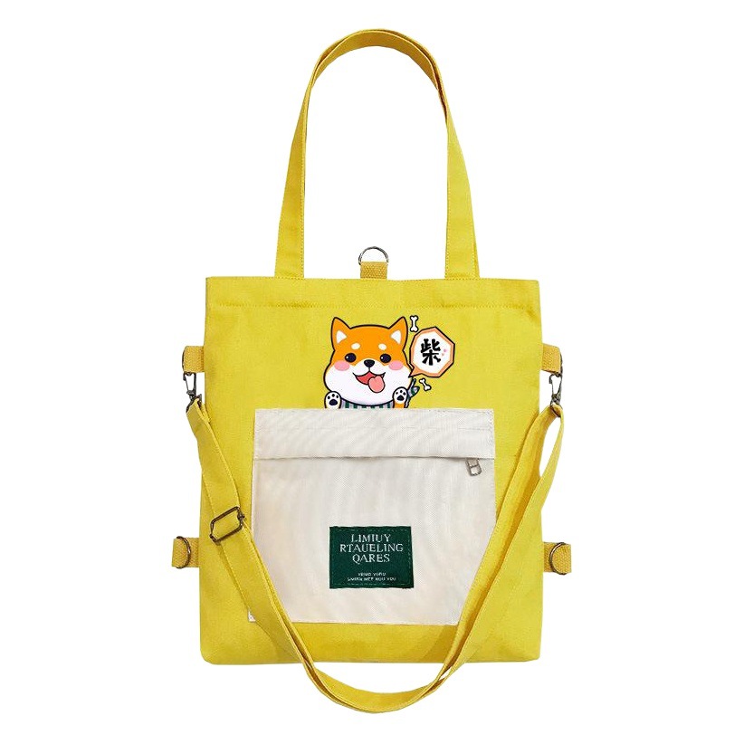 Canvas Bag Women's Adjustable Crossbody Bag Dropshipping Large Capacity Ins Student Korean Style Casual Backpack Wholesale