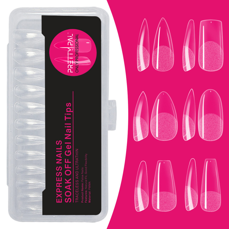 240 Pieces of Color Box Wearable Nails Pmma Free of Engraving and Grinding Ultra-Thin Traceless Nails Frosted Translucent Nails Factory Direct Sales