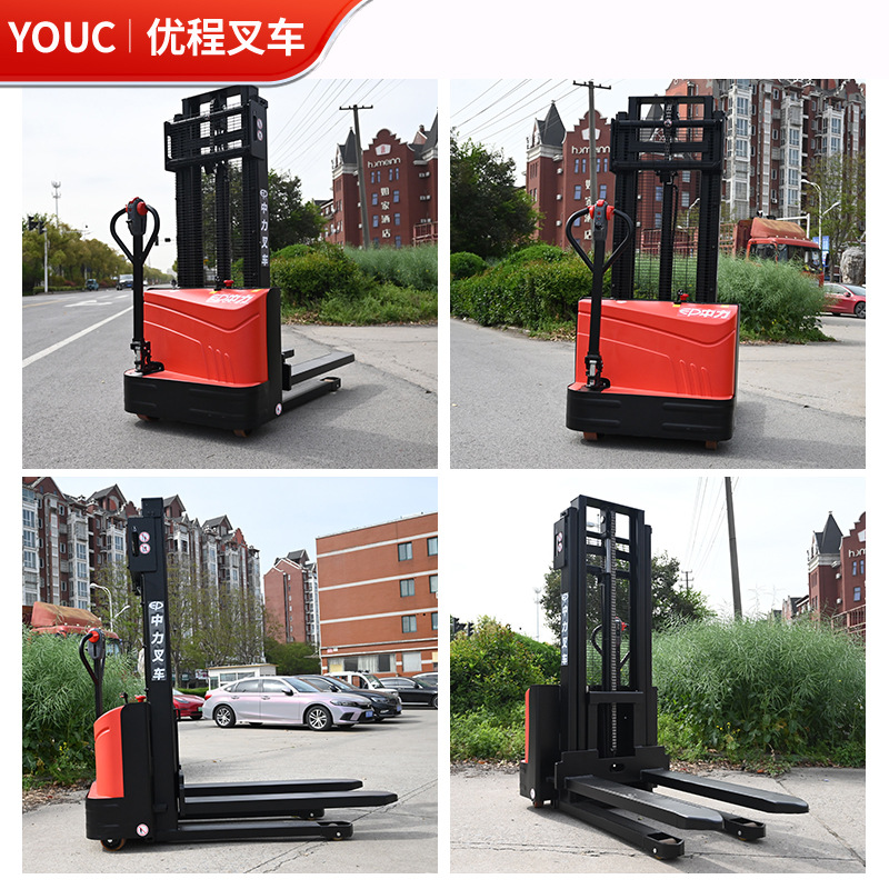 Zhongli 1.5t totalmente eléctrico caminante elevador hidráulico elevación de 3m carretilla elevadora carga y descarga de baterías