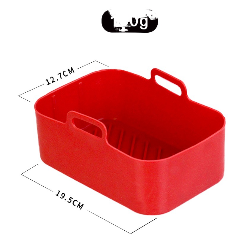 Rectangular de doble olla de silicona sartén freidora de aire accesorios DZ201 silicona para hornear olla de silicona