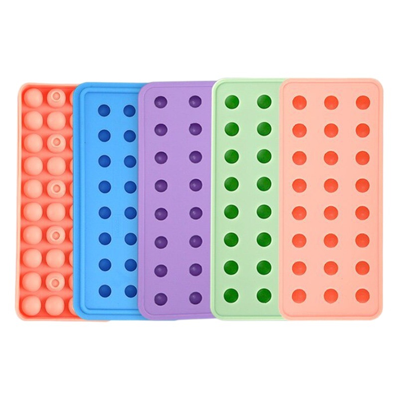 Leche de silicona caliente flujo amarillo molde de llenado de corazón seguro inodoro cubo de hielo cuentas de hielo fácil desmoldeo redondo molde de hockey sobre hielo