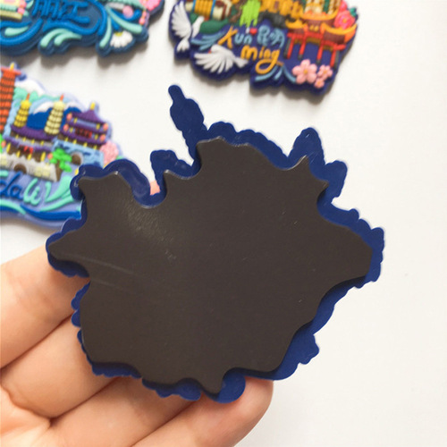 Customized three-dimensional refrigerator message stickers, travel souvenir soft magnets, customized creative pvc soft glue refrigerator stickers