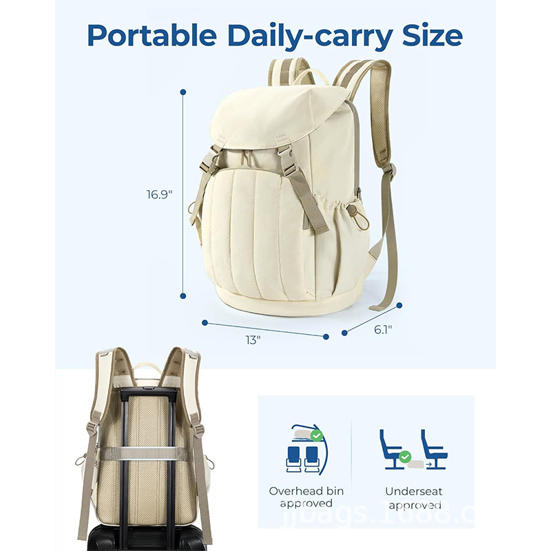 Amazon nueva mochila de mujer mochila de viaje de apertura amplia mochila de computadora mochila de cama impermeable mochila de escolares ligeros