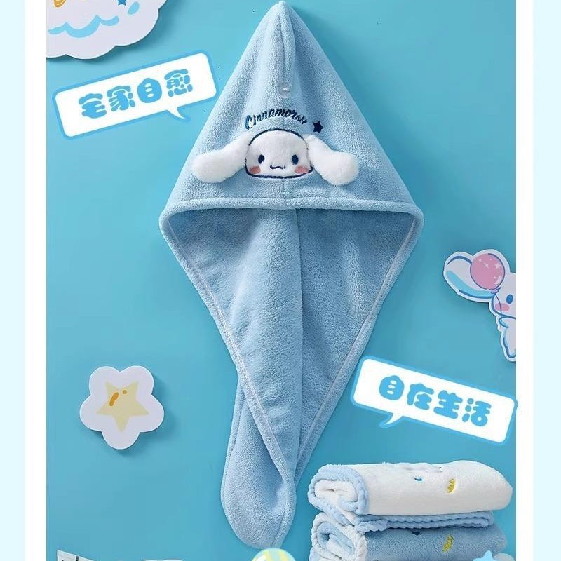 玉桂狗速干发帽毛巾吸水包头巾女干发帽可爱新款浴巾浴帽洗头免吹|undefined