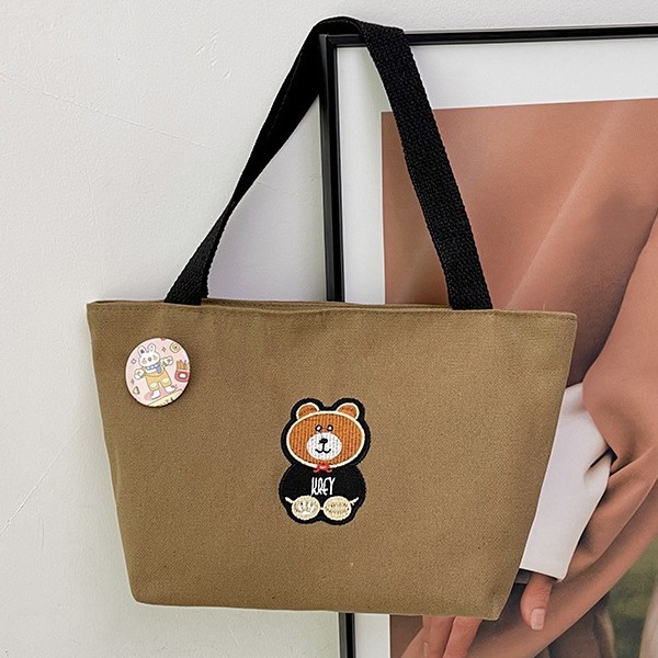 Nuevo bolso de mano para mujeres que van al trabajo y a la escuela, bolso de almacenamiento de almuerzo para viajar, bolsa de lona de gran capacidad