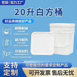 20升白方桶猫狗粮桶出口胶桶洗衣服桶饼干桶工具桶涂料桶胶水桶