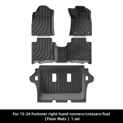 Suitable for 15-24 Models of Toyota Fortuner, Runner, and Crosser Car Floor Mats, Environmentally Friendly Tpe Trunk Mat (Universal Foot Pad) - 15-24-fortuner-runnertraveller-right-hand-drive-single-layer-floor-mats-fuelsoutheast-asiaoceania