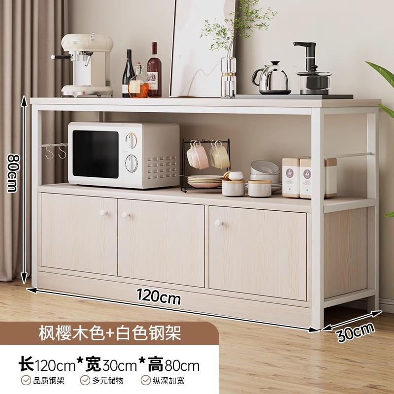 Gabinete lateral contra la pared Gabinete de almacenamiento integrado Gabinete de té Gabinete de cocina para el hogar Estante de almacenamiento Gabinete lateral Gabinete bajo