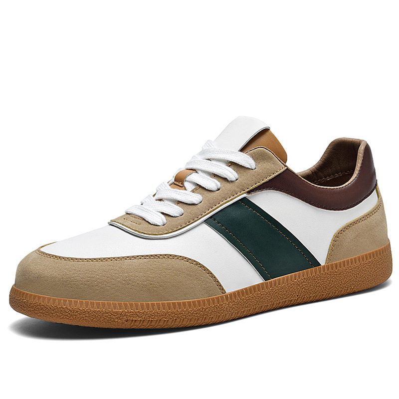 Giày sneaker nam cổ thấp đế bằng thoáng khí kiểu mới — 9157 màu đen, 9157 trắng xanh lá