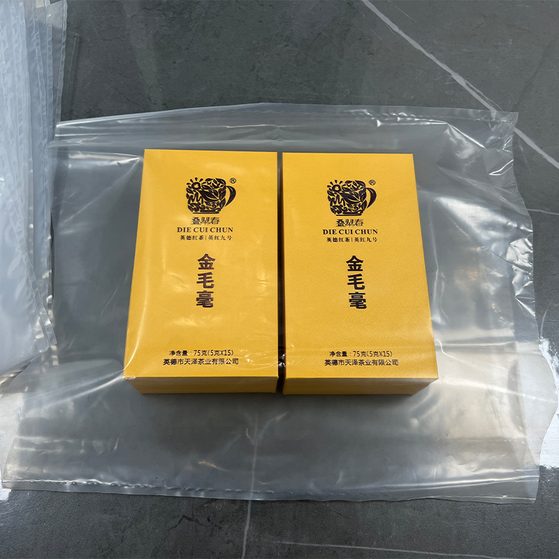 Fabricante de Guangdong película termorretráctil de grado alimenticio al por mayor bolsa de película plástica transparente película estirable película plegable estándar circulante