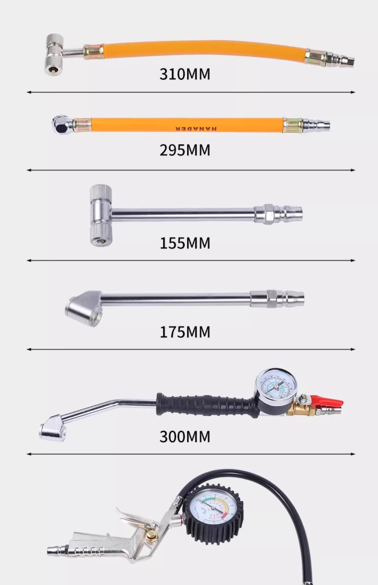 High-Precision Tire Pressure Gauge with Inflation Head, Digital Display Tire Pressure Tester, Inflator Gun