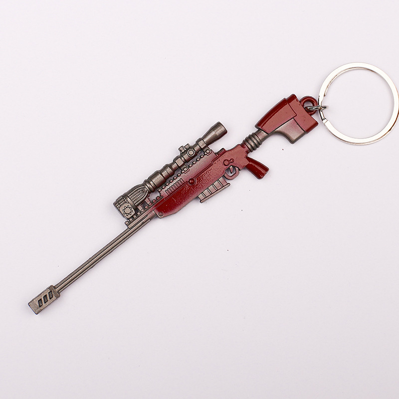 鶏のキーホルダーを食べて、息を止めて、周辺の三級フライパン98kawm武器模型の置物12cmの景品を求めます。|undefined