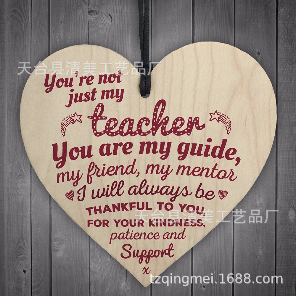 100mm love madera pieza colgante 1 paquete