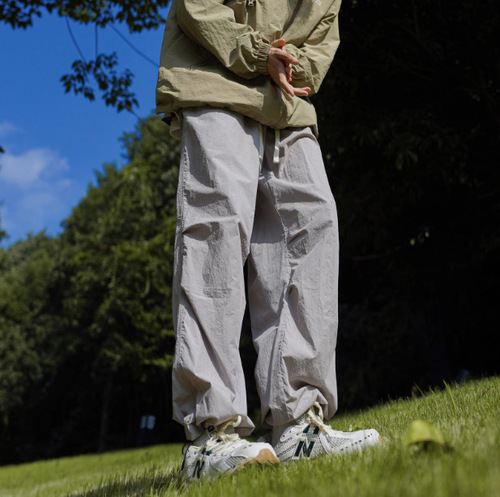 Loose Ankle Hem Thin Quick-Dry Work Pants for Men - Autumn Hipster Parachute Casual Streetwear Ice Silk Pants