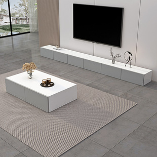 Simple Tv Cabinet Living Room Light Luxury High-End Coffee Table Combination Cabinet Floor Cabinet Home Small Apartment Simple Storage Floor Cabinet