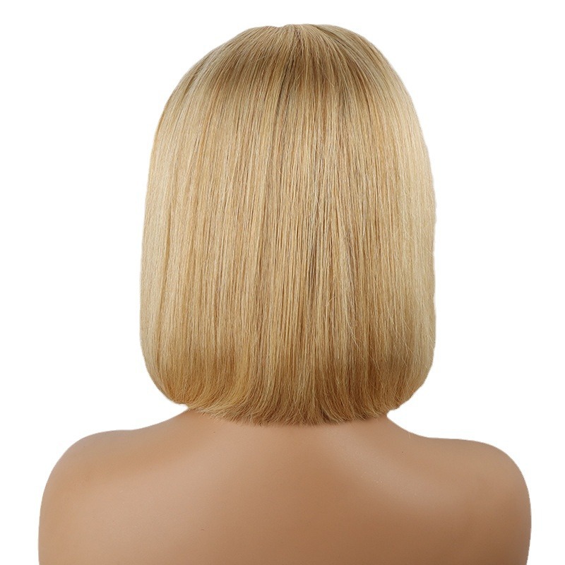 13*4 cuciture doppie disegnate copricapo BOB #27 parrucca di capelli veri parrucche di capelli umani_voghion.com