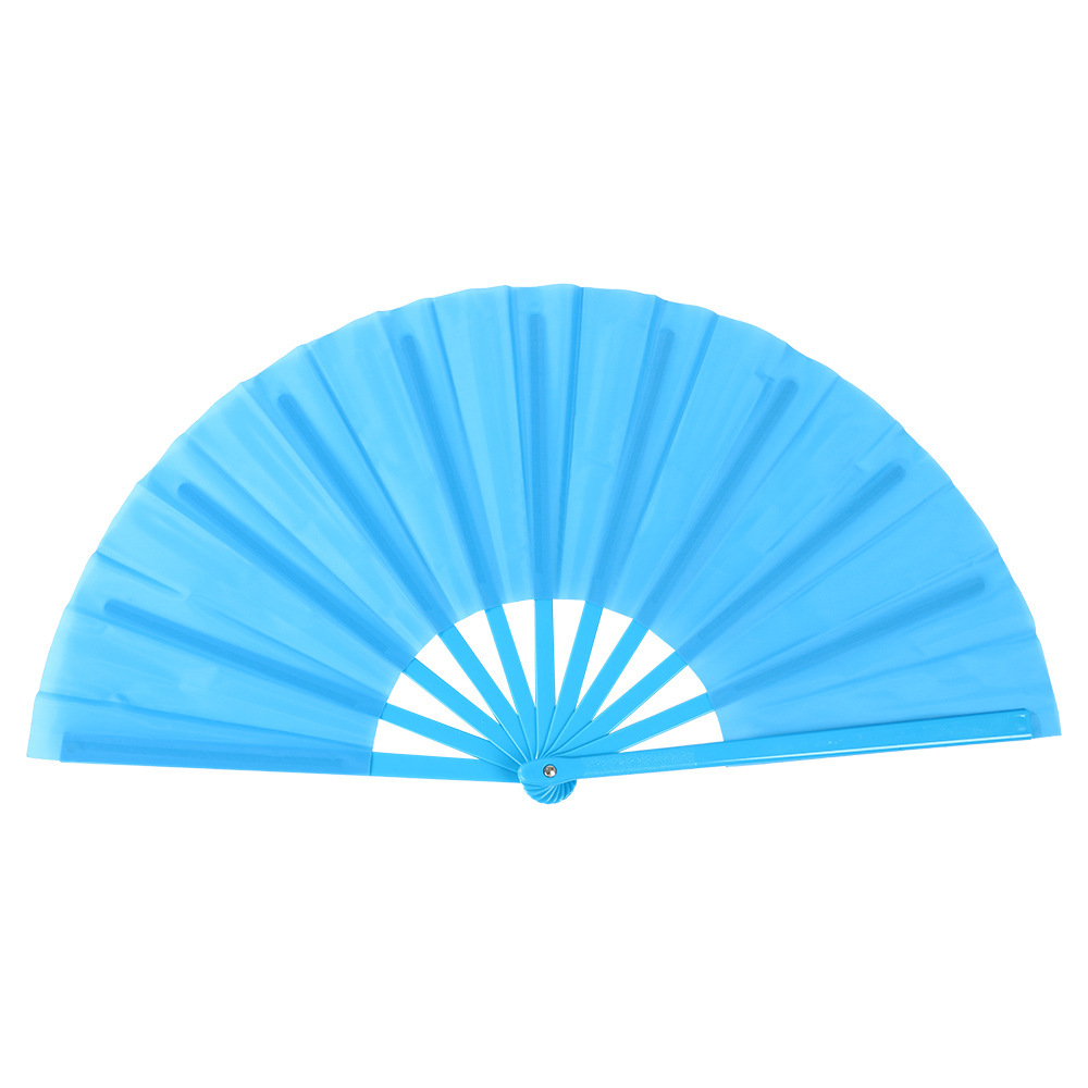 Fabricante Tai Chi Kung Fu Fan Plaza Artes marciales Performance Ventilador plegable de plástico Ventilador de viento chino rojo