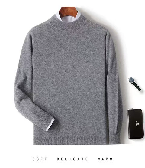 Demi-season woolen elite keep warm knitted sweater for leisure, plus size