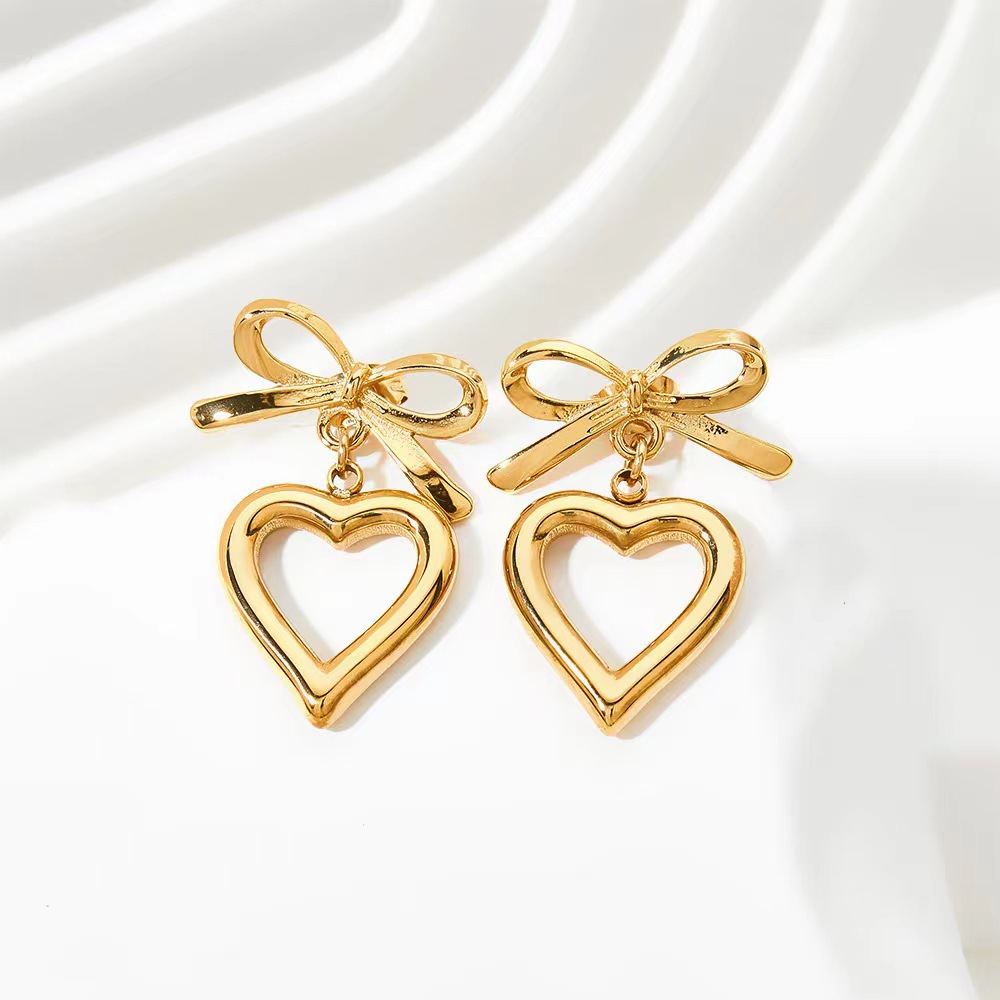 Close-up of Heart Earrings