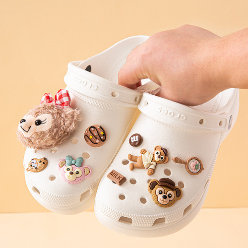 Hole shoe buckle adapter for cross accessories detachable decorative buckle DIY cartoon cute shoe surface shoe flower finished product