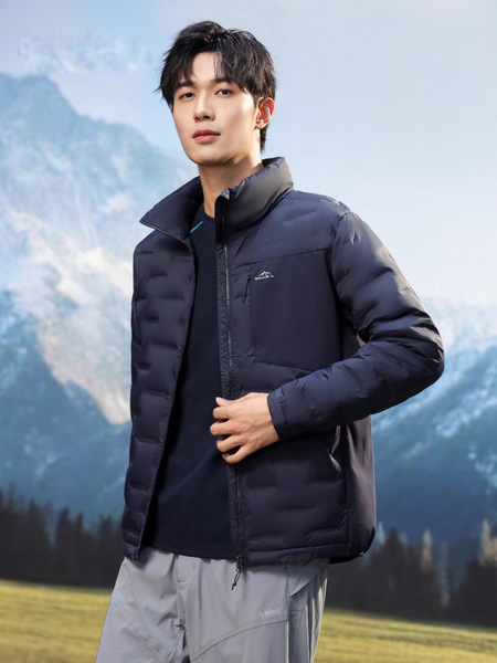 Men's demi-season short keep warm fashionable velvet down jacket