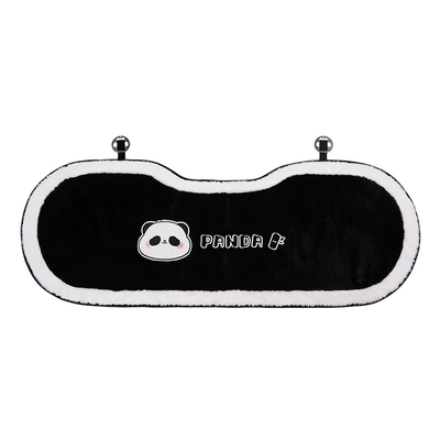 Wool pad, cushion winter long hair car - long-haired-white-edge-panda-panda-one-piece-in-the-back-row
