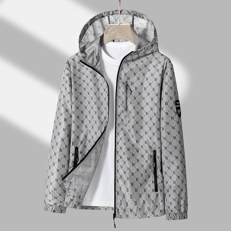 2024 moda nueva chaqueta de protección solar para hombres abrigo delgado de verano deportivo al aire libre transpirable anti-UV ropa de piel image 7